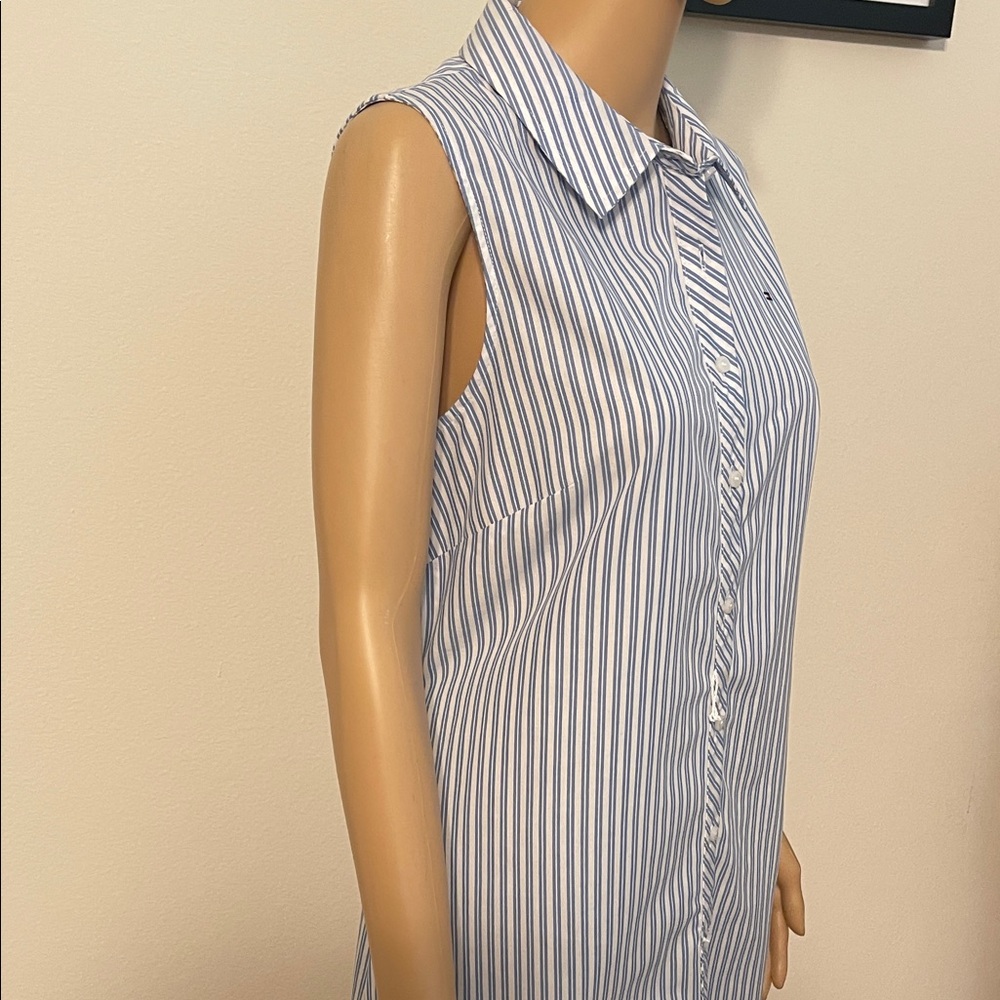 NWT Tommy Hilfiger Blue & White Striped Shirt Dress - Picture 6 of 15